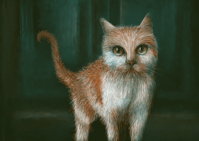 pintura de um gato
